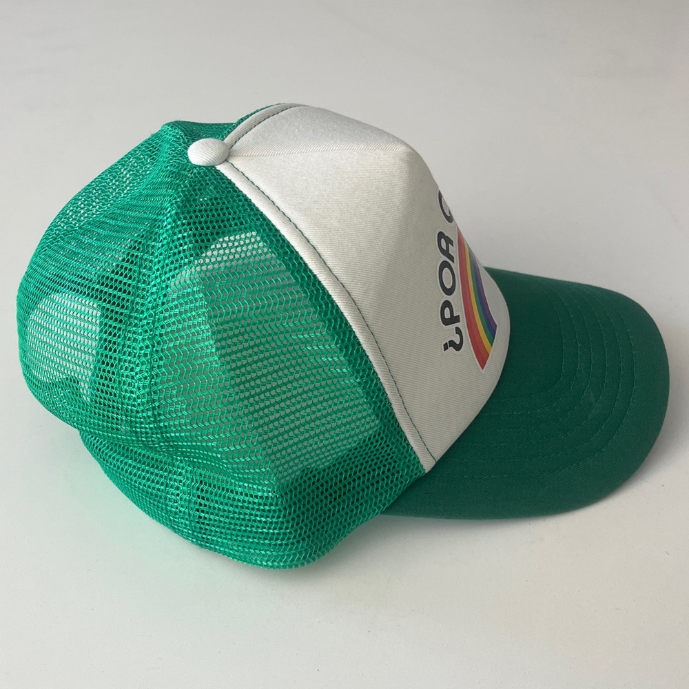 Portland Por Qué No? Tacos Rainbow Trucker Hat - Green & White - Picture 2 of 5